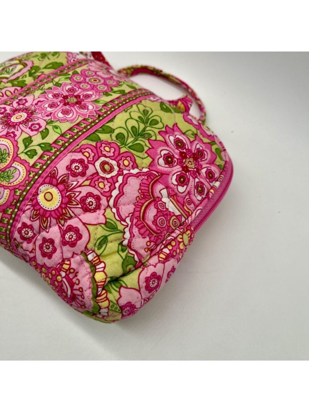 Vera Bradley Petal Pink Floral Quilted Makeup Bag - Picture 7 of 10